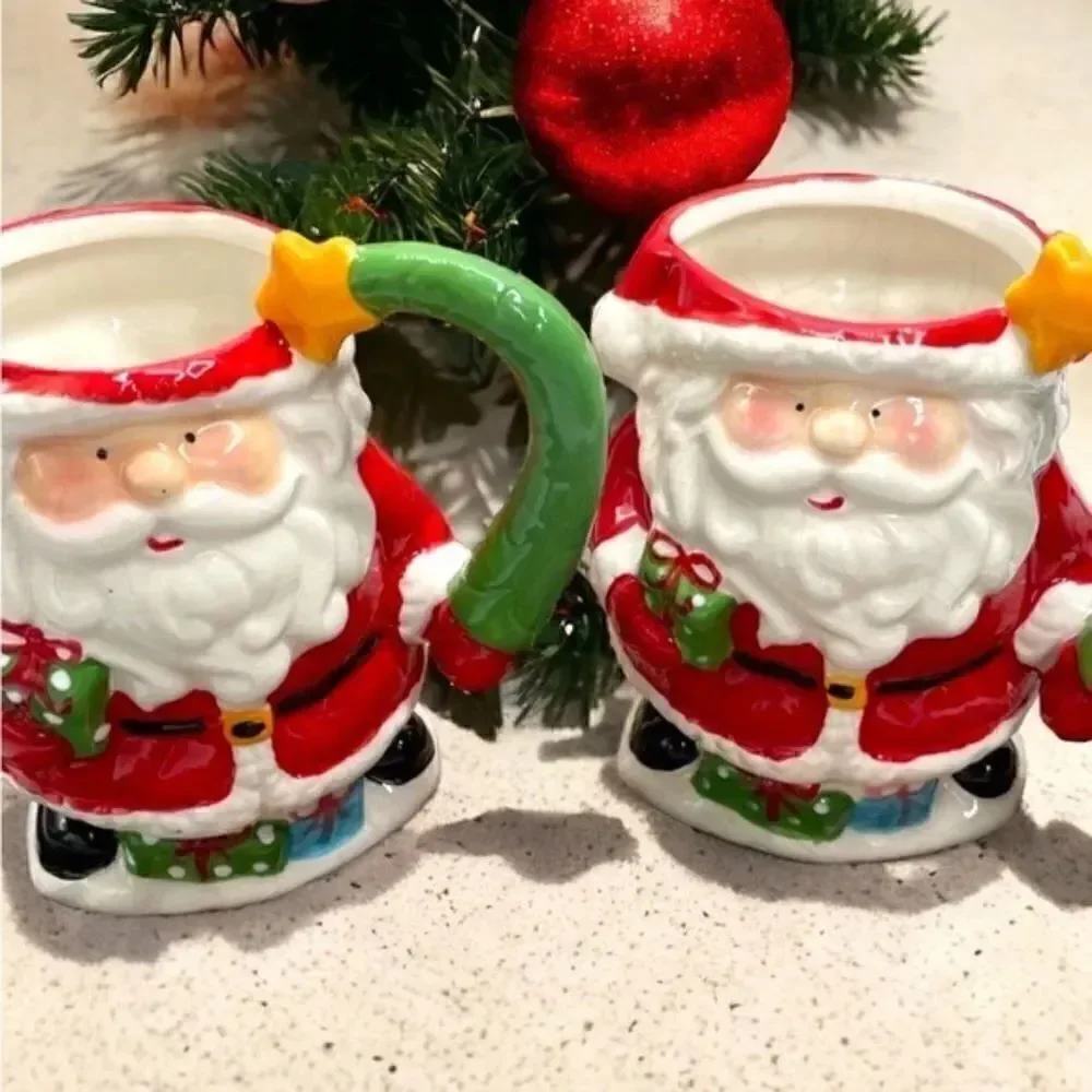 Pier 1 l Snowman Mug l Set of 2 l Santa Mugs available l EUC